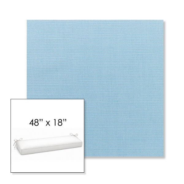 Picture of Canvas Air Blue | Sunbrella® 48" x 18" Outdoor Bench Cushion