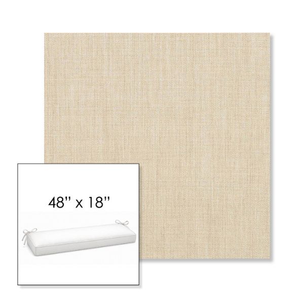 Picture of Canvas Flax | Sunbrella® 48" x 18" Outdoor Bench Cushion