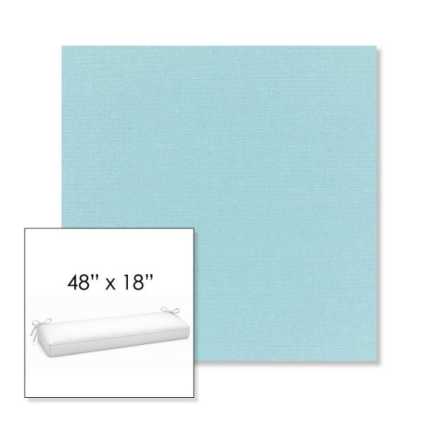 Picture of Canvas Mineral Blue | Sunbrella® 48" x 18" Outdoor Bench Cushion