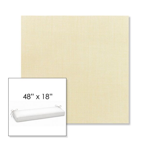 Picture of Canvas Vellum | Sunbrella® 48" x 18" Outdoor Bench Cushion