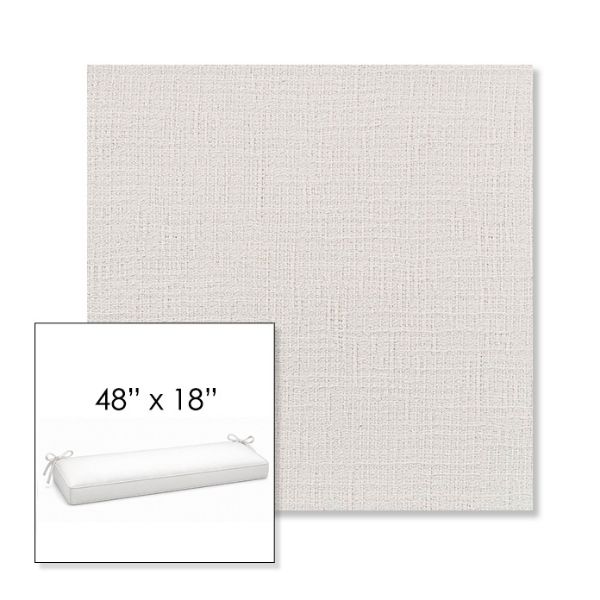 Picture of Cassava White | Sunbrella® 48" x 18" Outdoor Bench Cushion