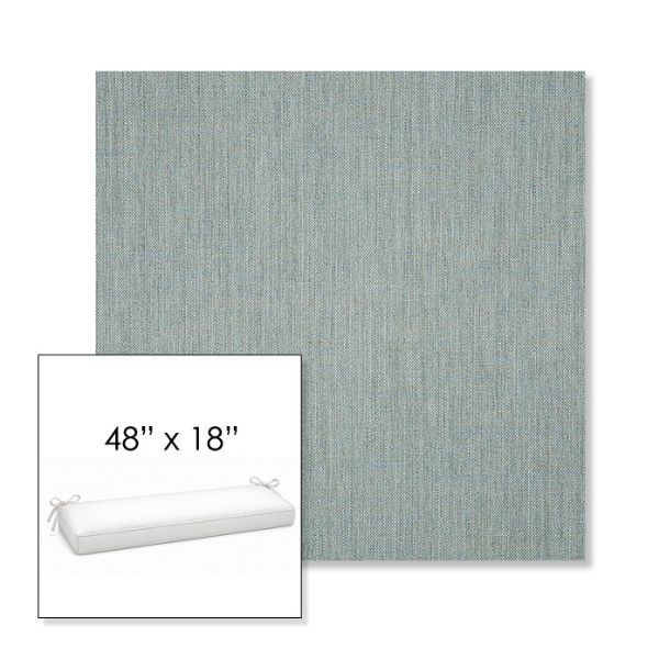 Picture of Cast Mist | Sunbrella® 48" x 18" Outdoor Bench Cushion