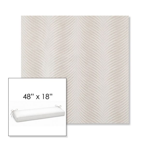 Picture of Clock Out Cloud | Sunbrella® 48" x 18" Outdoor Bench Cushion