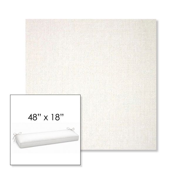 Picture of Crush Snow | Sunbrella® 48" x 18" Outdoor Bench Cushion