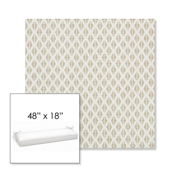 Picture of Detail Linen | Sunbrella® 48" x 18" Outdoor Bench Cushion
