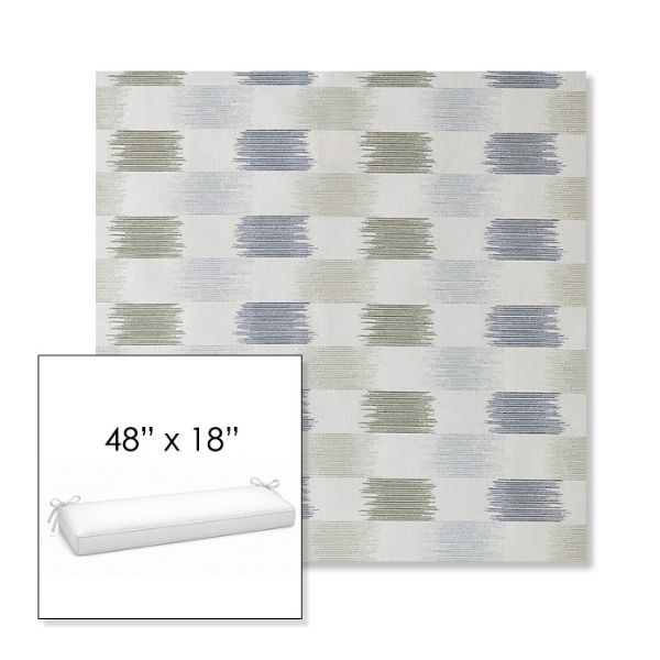 Picture of Dream Mist | Sunbrella® 48" x 18" Outdoor Bench Cushion