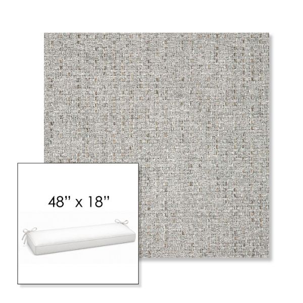 Picture of Dumont Dove | Sunbrella® 48" x 18" Outdoor Bench Cushion