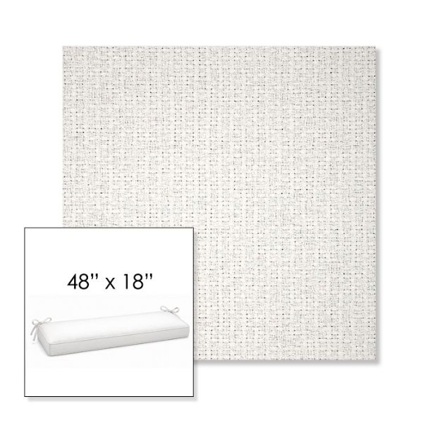 Picture of Dumont Snow | Sunbrella® 48" x 18" Outdoor Bench Cushion
