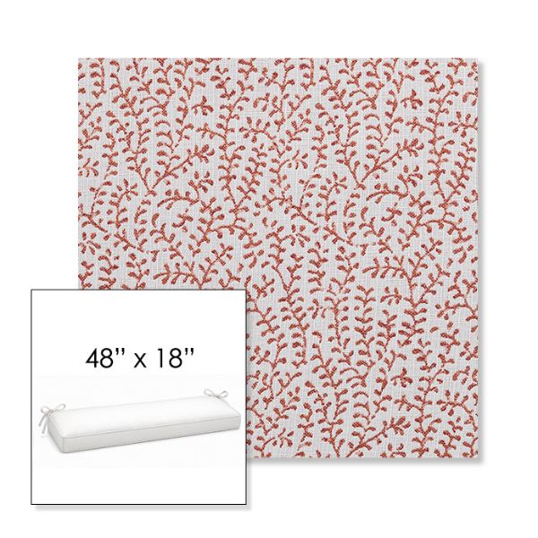 Picture of Eberly Clay | Sunbrella® 48" x 18" Outdoor Bench Cushion