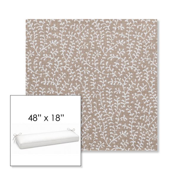 Picture of Eberly Linen | Sunbrella® 48" x 18" Outdoor Bench Cushion