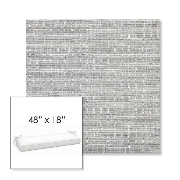 Picture of Embrace Pewter | Sunbrella® 48" x 18" Outdoor Bench Cushion