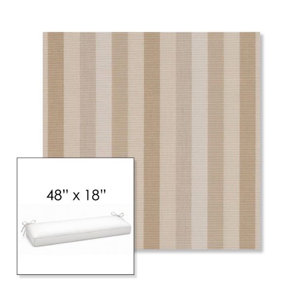 Picture of Entice Linen | Sunbrella® 48" x 18" Outdoor Bench Cushion