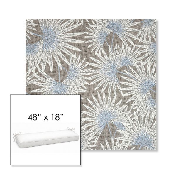 Picture of Etta Vapor | Sunbrella® 48" x 18" Outdoor Bench Cushion