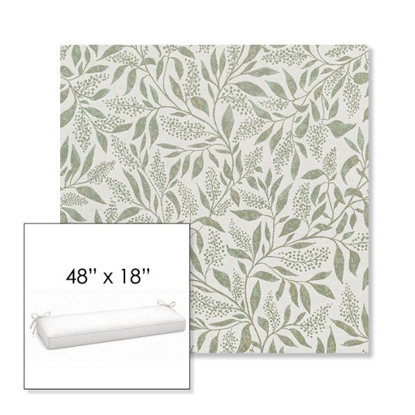 Picture of Exquisite Aloe | Sunbrella® 48" x 18" Outdoor Bench Cushion