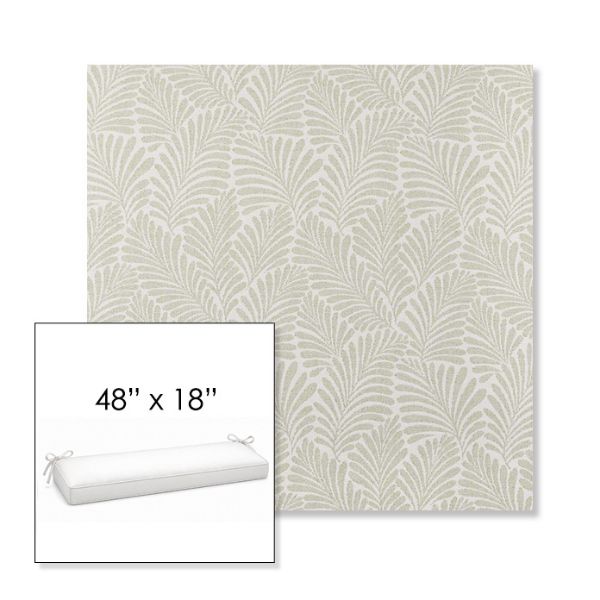 Picture of Frond Spring | Sunbrella® 48" x 18" Outdoor Bench Cushion