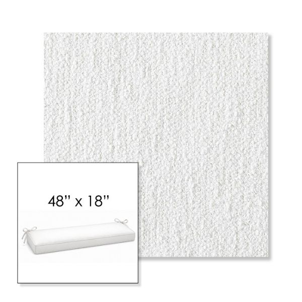 Picture of Improve White | Sunbrella® 48" x 18" Outdoor Bench Cushion