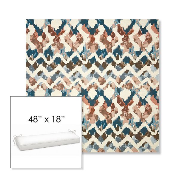 Picture of Inga Boho | Sunbrella® 48" x 18" Outdoor Bench Cushion