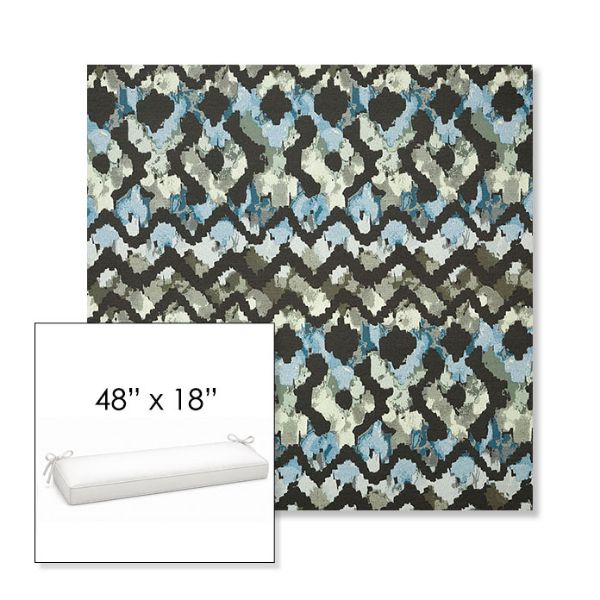 Picture of Inga Green Tea | Sunbrella® 48" x 18" Outdoor Bench Cushion