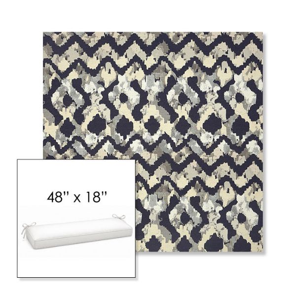 Picture of Inga Midnight | Sunbrella® 48" x 18" Outdoor Bench Cushion