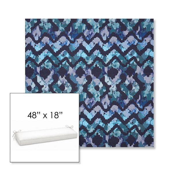 Picture of Inga Waterscape | Sunbrella® 48" x 18" Outdoor Bench Cushion