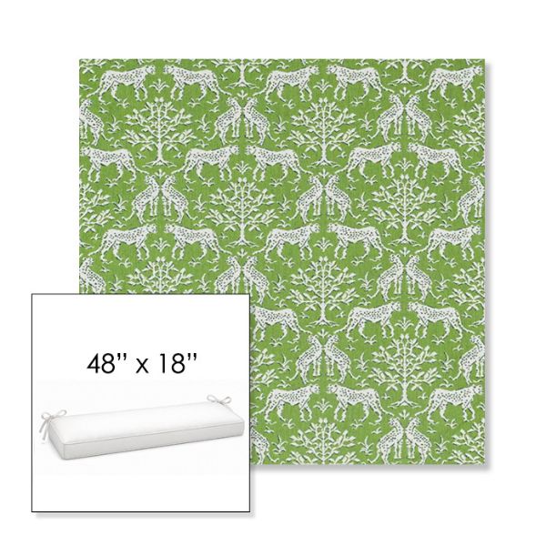 Picture of Jaipur Frame Chive | Sunbrella® 48" x 18" Outdoor Bench Cushion