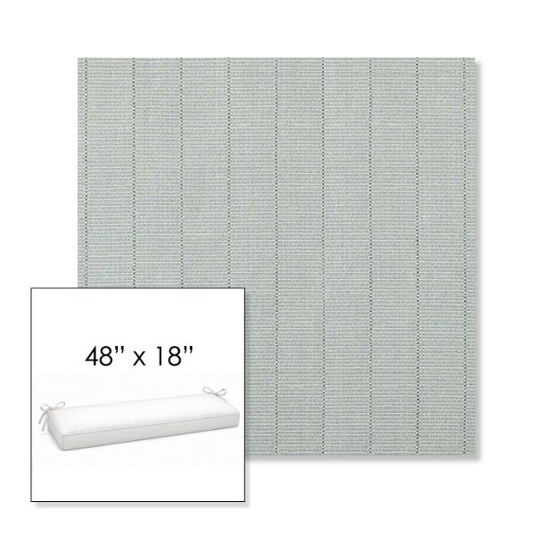 Picture of Kaia Mist | Sunbrella® 48" x 18" Outdoor Bench Cushion