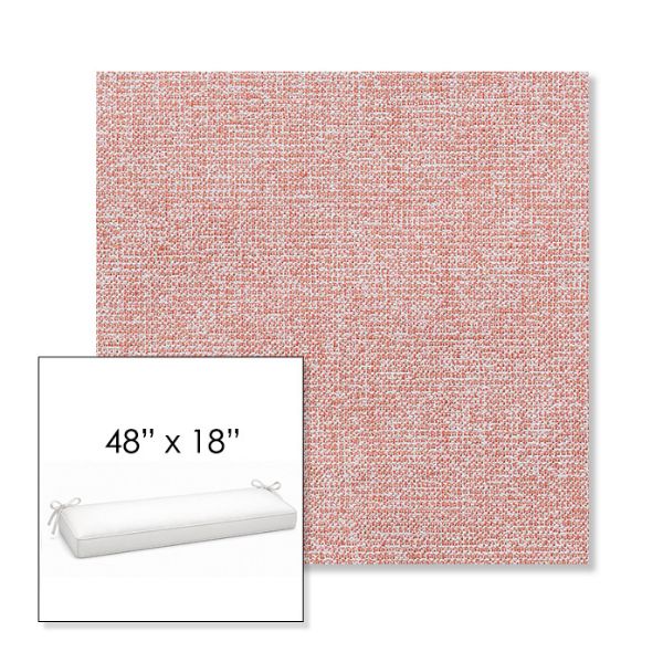 Picture of Kismet Coral | Sunbrella® 48" x 18" Outdoor Bench Cushion