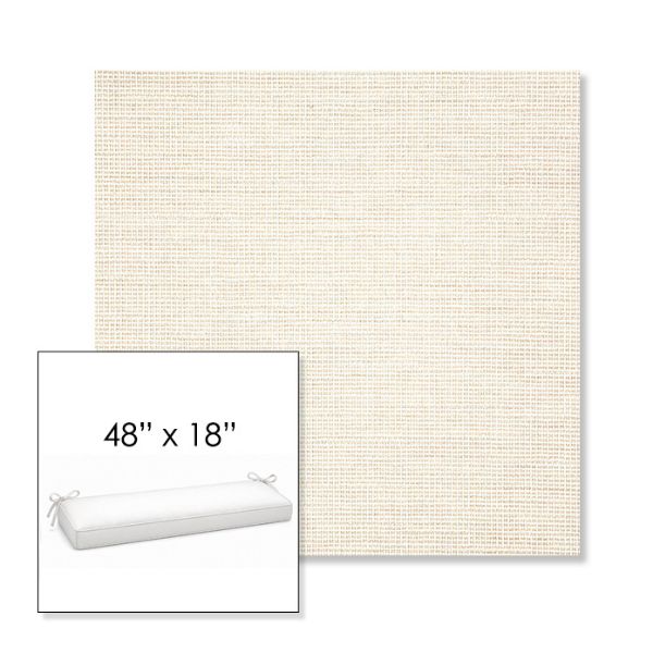 Picture of Kudos Vellum | Sunbrella® 48" x 18" Outdoor Bench Cushion