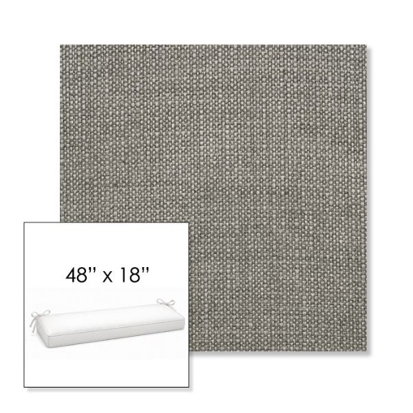 Picture of Linville Charcoal | Sunbrella® 48" x 18" Outdoor Bench Cushion