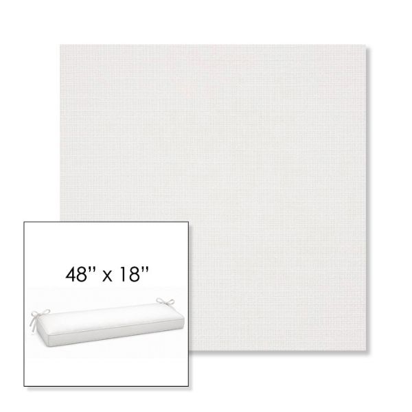 Picture of Linville Snow | Sunbrella® 48" x 18" Outdoor Bench Cushion