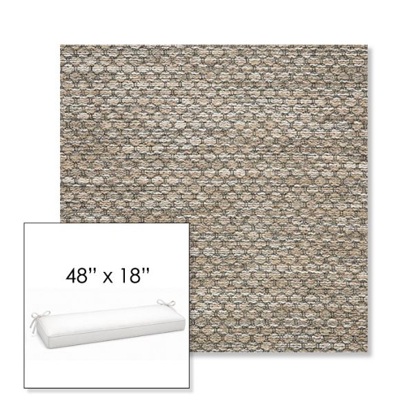 Picture of Litchfield Pebble | Sunbrella® 48" x 18" Outdoor Bench Cushion