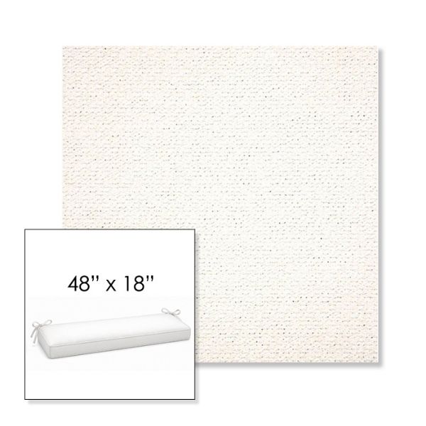Picture of Litchfield Snow | Sunbrella® 48" x 18" Outdoor Bench Cushion