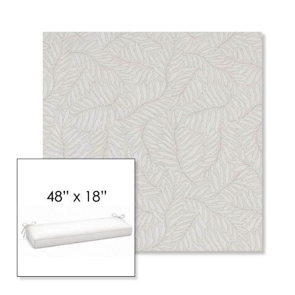 Picture of Lively Parchment | Sunbrella® 48" x 18" Outdoor Bench Cushion