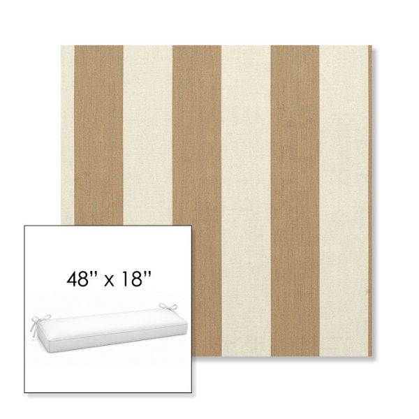 Picture of Maxim Heather Beige | Sunbrella® 48" x 18" Outdoor Bench Cushion