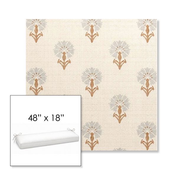 Picture of Mira Chai | Sunbrella® 48" x 18" Outdoor Bench Cushion