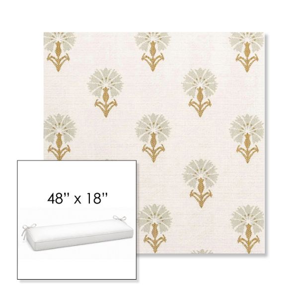 Picture of Mira Seasalt | Sunbrella® 48" x 18" Outdoor Bench Cushion