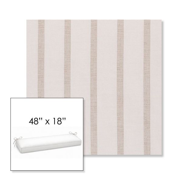 Picture of Mixi Linen | Sunbrella® 48" x 18" Outdoor Bench Cushion
