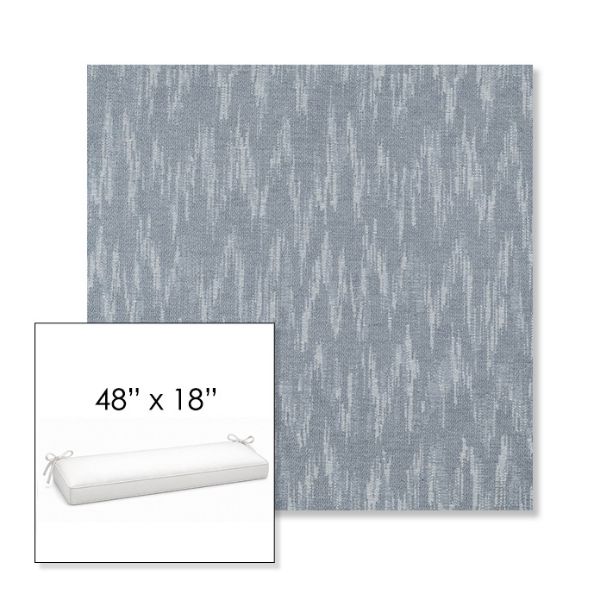 Picture of Mountains Slate | Sunbrella® 48" x 18" Outdoor Bench Cushion