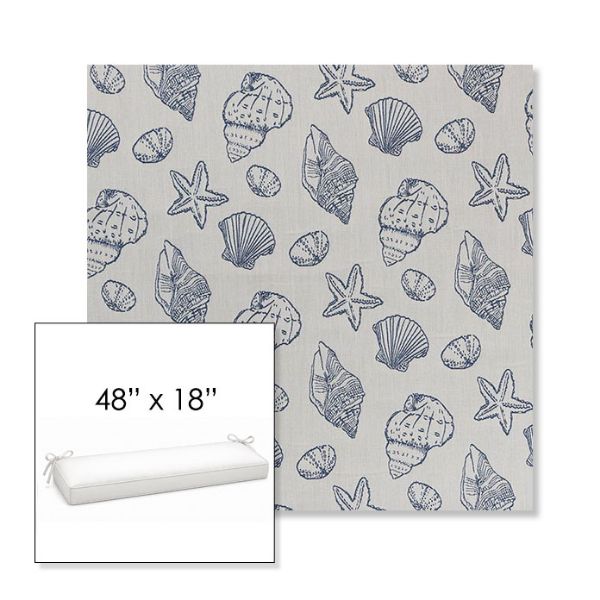 Picture of Nantucket Atlantis | Sunbrella® 48" x 18" Outdoor Bench Cushion