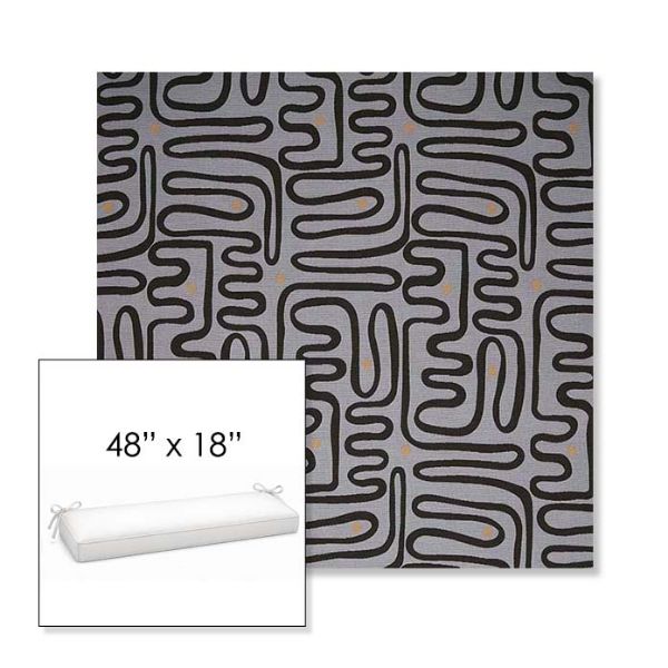 Picture of Nema Moonlight | Sunbrella® 48" x 18" Outdoor Bench Cushion