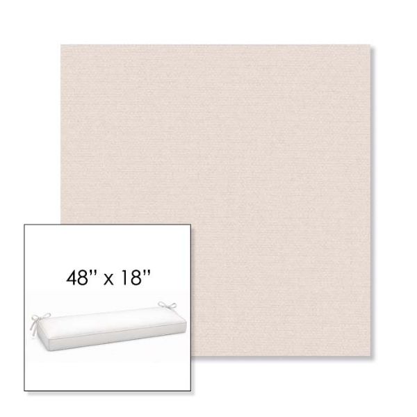 Picture of Nuance Bisque | Sunbrella® 48" x 18" Outdoor Bench Cushion