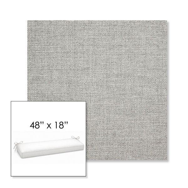 Picture of Piazza Pebble | Sunbrella® 48" x 18" Outdoor Bench Cushion