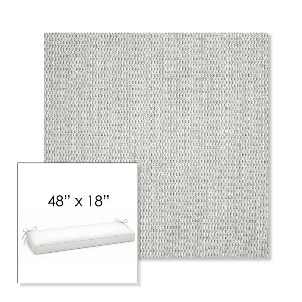 Picture of Pique Cloud | Sunbrella® 48" x 18" Outdoor Bench Cushion
