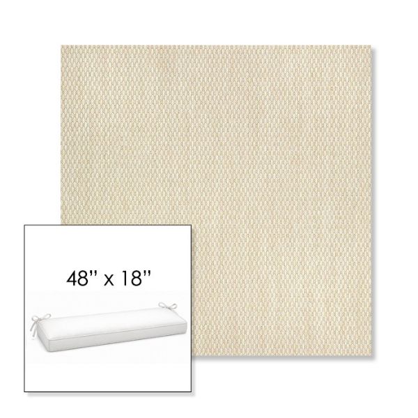 Picture of Pique Flax | Sunbrella® 48" x 18" Outdoor Bench Cushion
