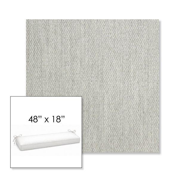 Picture of Pique Gravel | Sunbrella® 48" x 18" Outdoor Bench Cushion