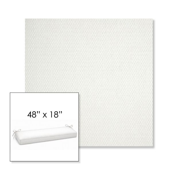 Picture of Pique Salt | Sunbrella® 48" x 18" Outdoor Bench Cushion