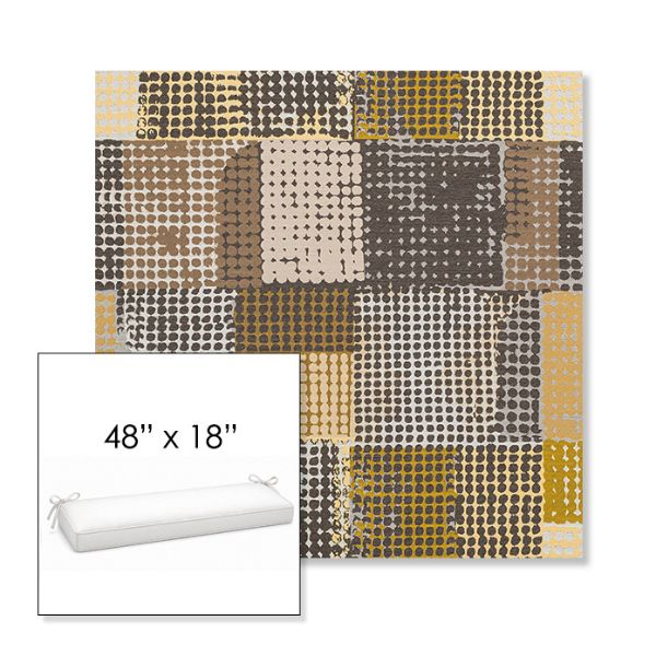 Picture of Pop Corn | Sunbrella® 48" x 18" Outdoor Bench Cushion