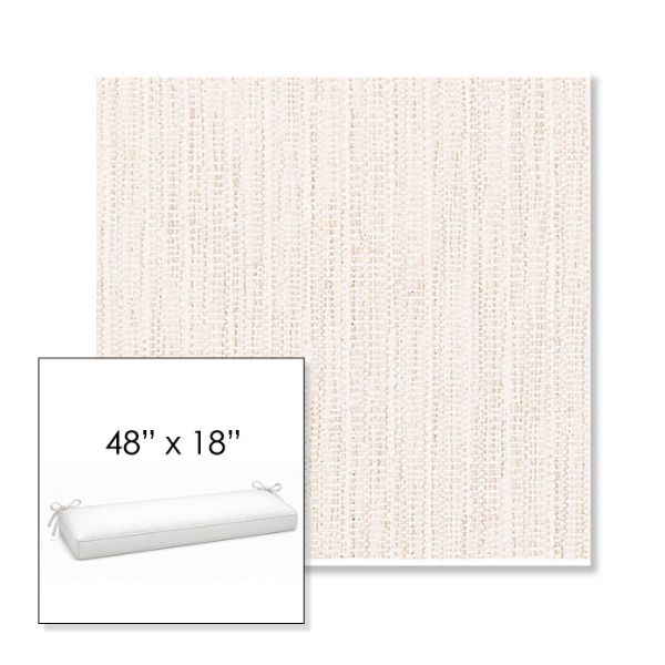 Picture of Poros Eggshell | Sunbrella® 48" x 18" Outdoor Bench Cushion
