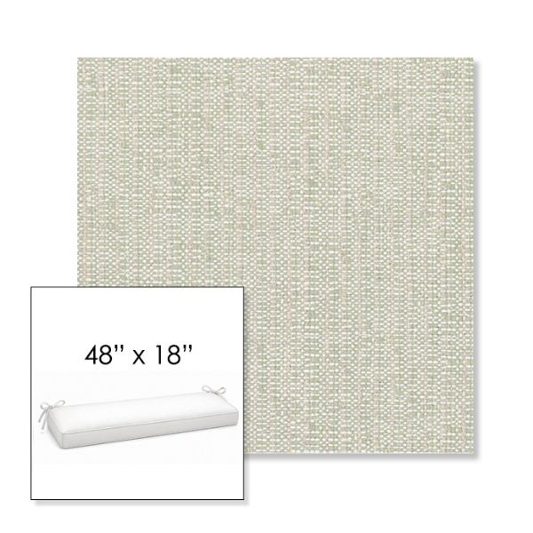 Picture of Poros Sage | Sunbrella® 48" x 18" Outdoor Bench Cushion