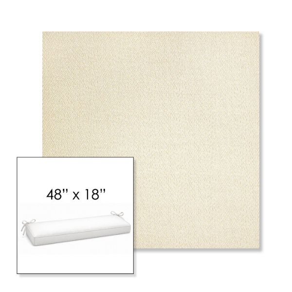 Picture of Posh Salt | Sunbrella® 48" x 18" Outdoor Bench Cushion